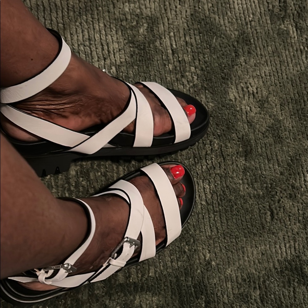 Women's White Strappy Sandals